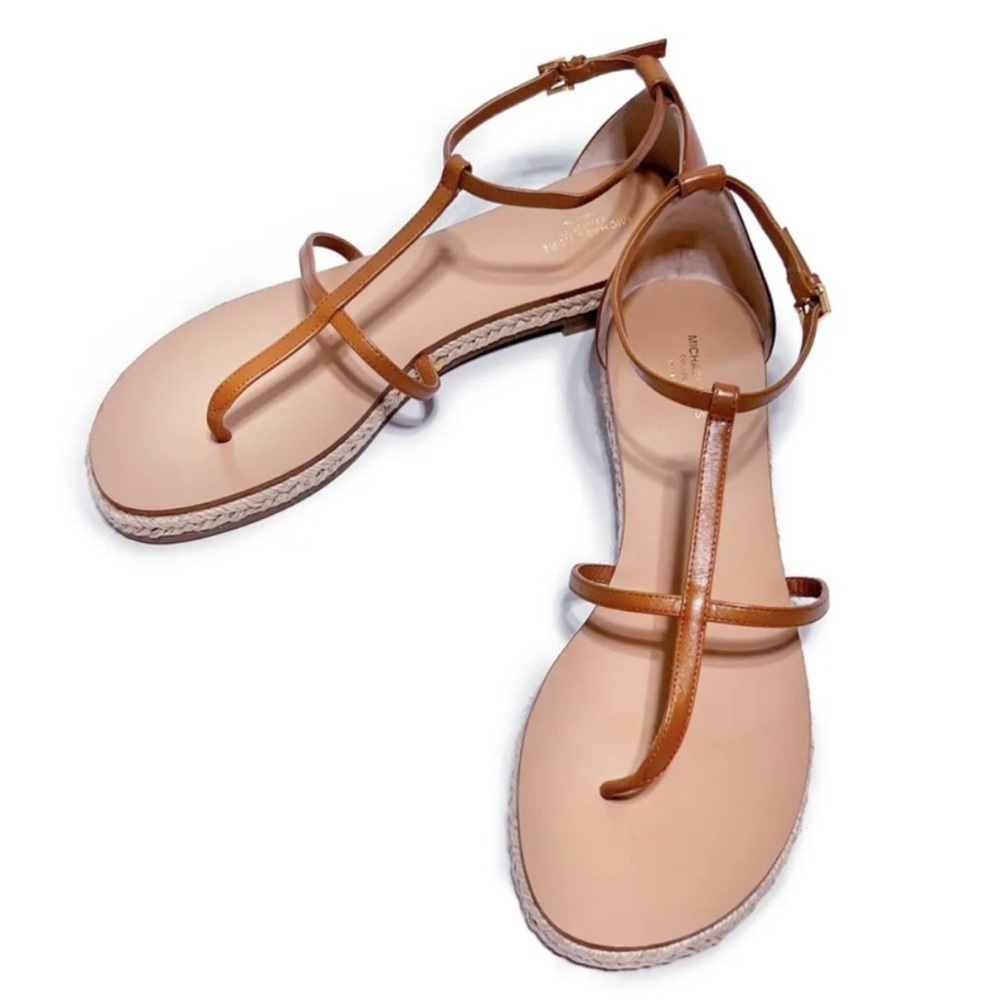 Michael Kors Collection annabeth runway leather sandal acorn 36.5 espadrille - Picture 4 of 5